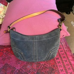 Coach Blue Suede Bag